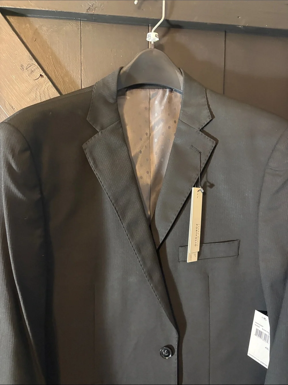 Perry Ellis Black Two-Button Notch Lapel Sport Coat